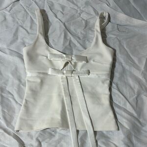 Zara Cream Bow Accent Camisole